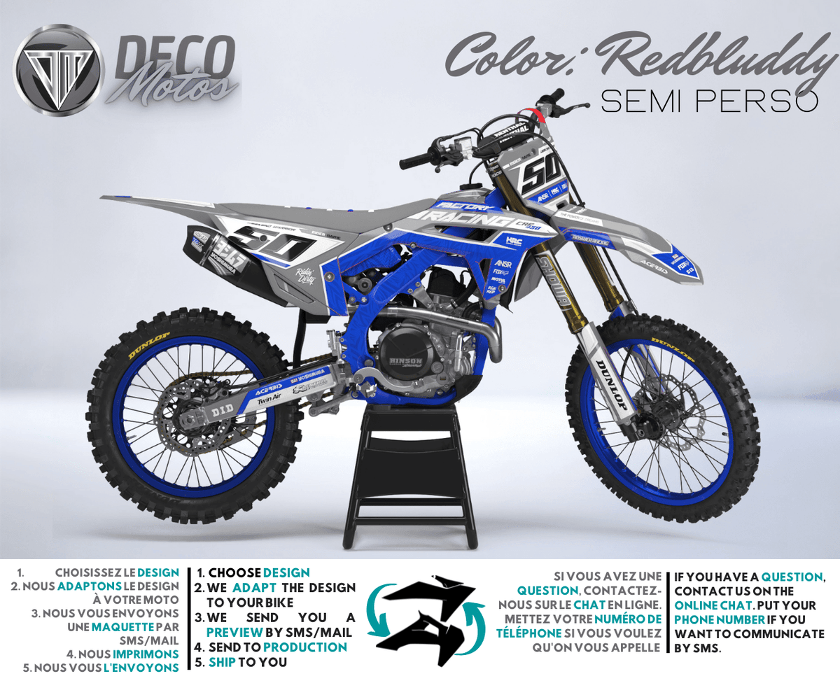 Kit Déco HONDA CRF 250 2022-2024 & CRF 450 2021-2024 - Redbluddy