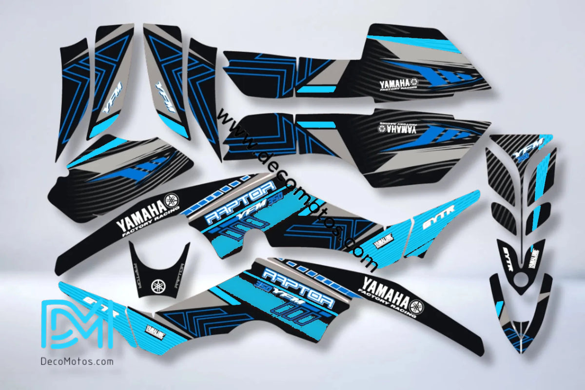 Kit grafiche Yamaha YFM 350 Raptor - NERO ORIGINALE