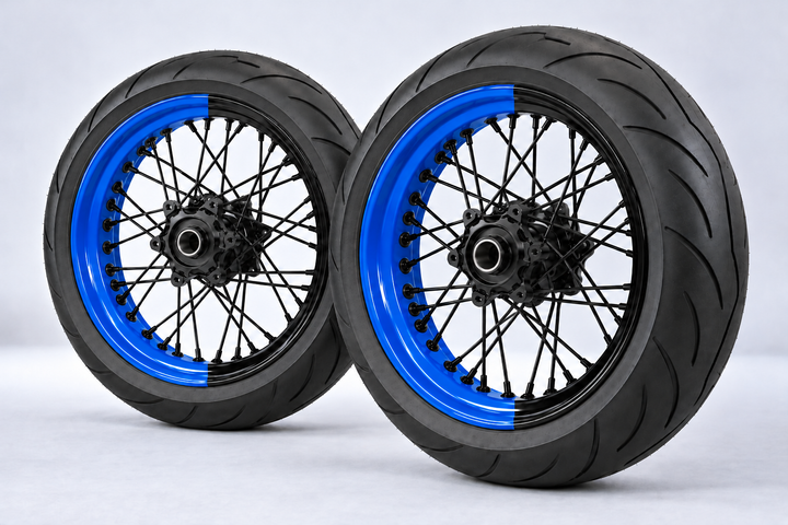 Halbfelgen-Aufkleber Bi-ton (50/50 Supermoto)