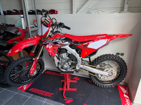 Moto cross au kit déco rouge