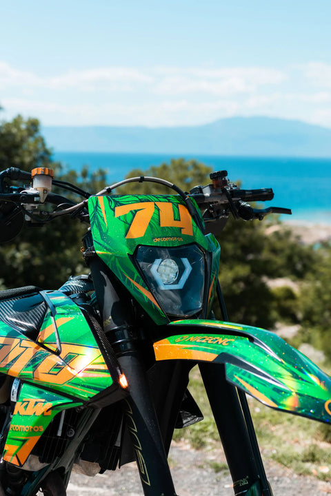 Supermotard au kit déco vert