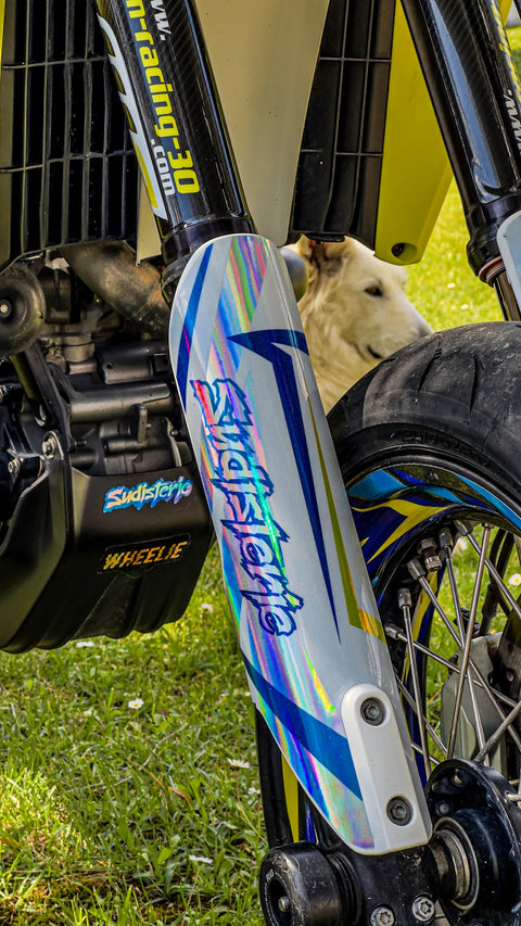 Stickers de fourche holographiques