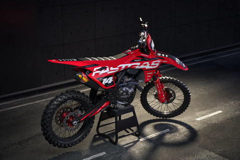 Moto cross au kit déco rouge