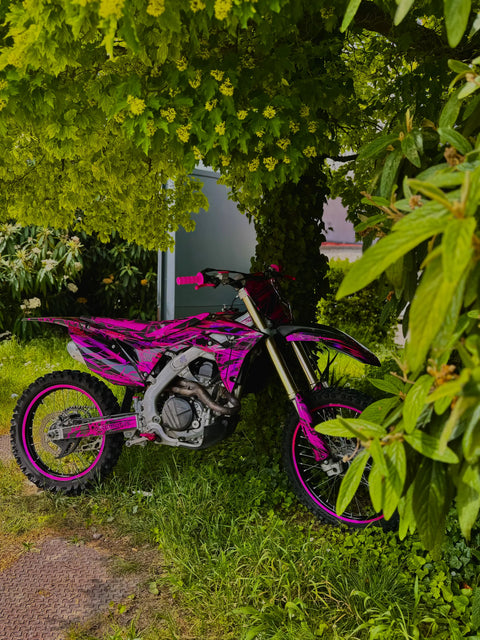 Moto cross au kit déco rose