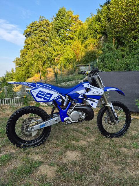 Moto cross au kit déco bleu