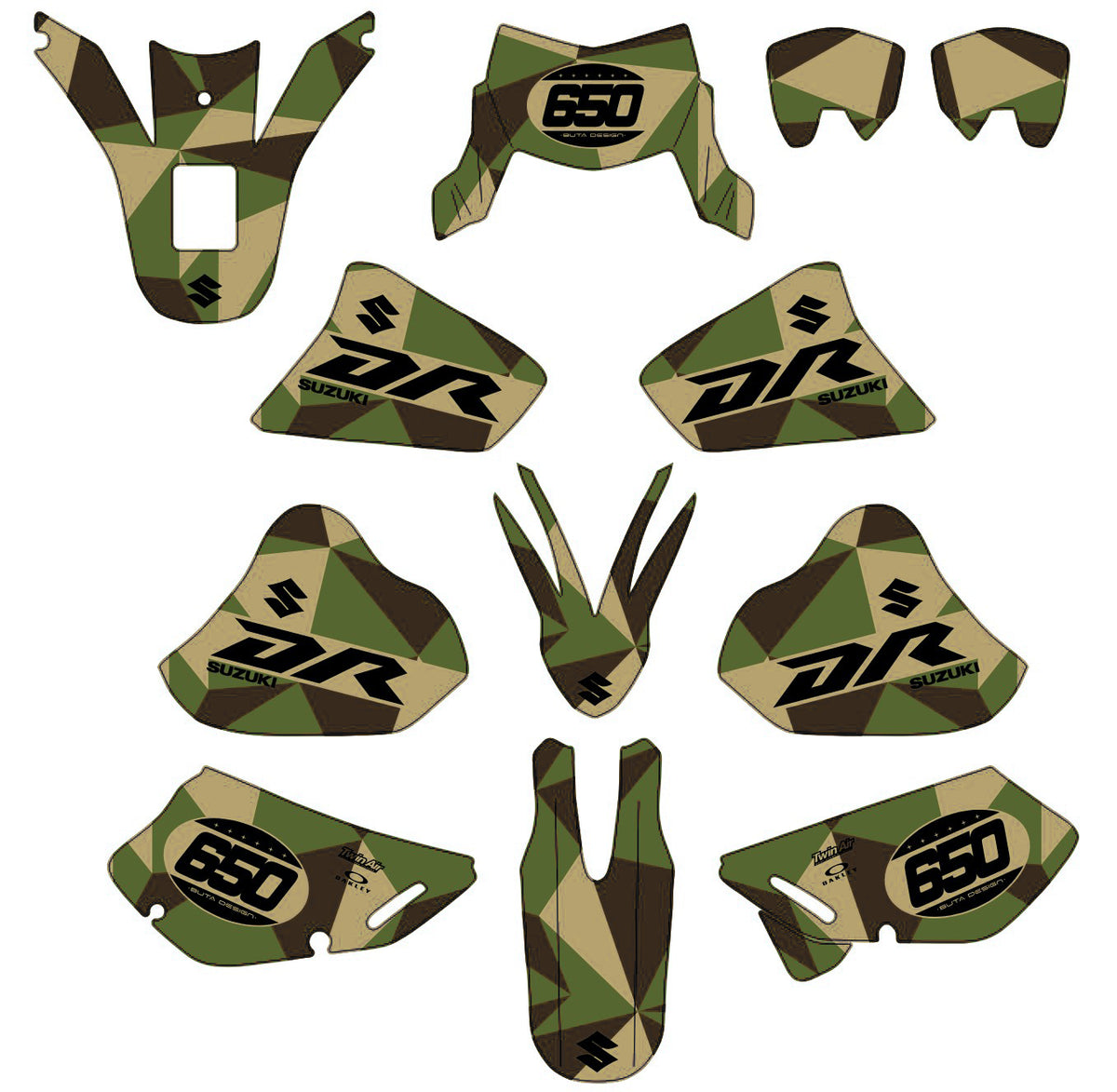 graphics kit SUZUKI DR 650 1996-2025 - VORTIX