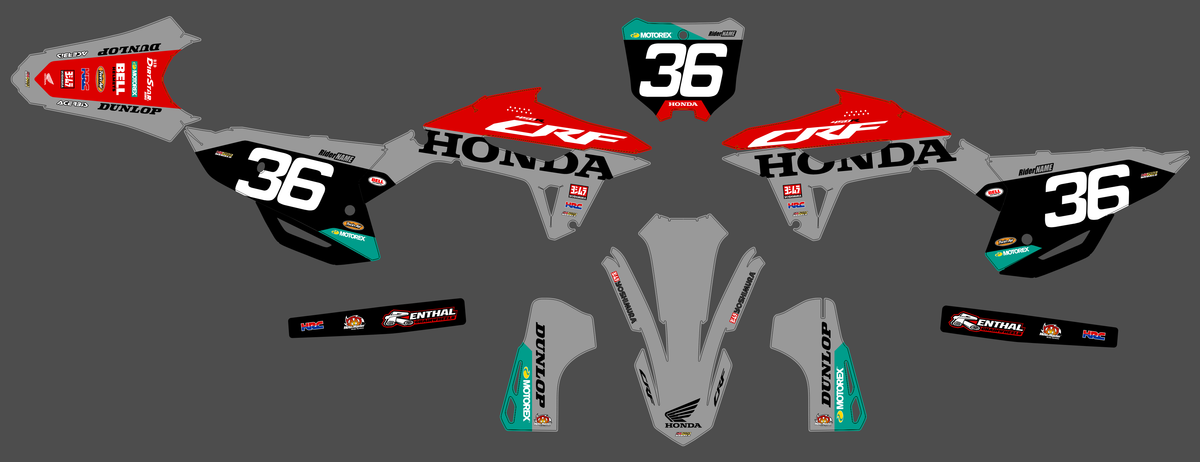 Honda CRF 250 2022-2024 & CRF 450 2021-2024 graphics kit - NYTRON