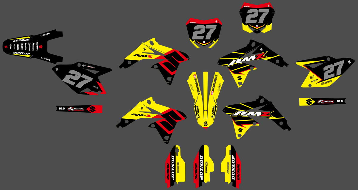 Graphics kit SUZUKI RMZ 450 2008-2017 - VOLTIX