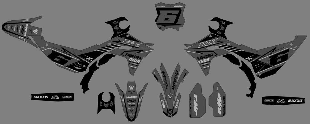 Kit Déco KAWASAKI KXF 250 2025 & KXF 450 2024-2025 - GRIPTOR
