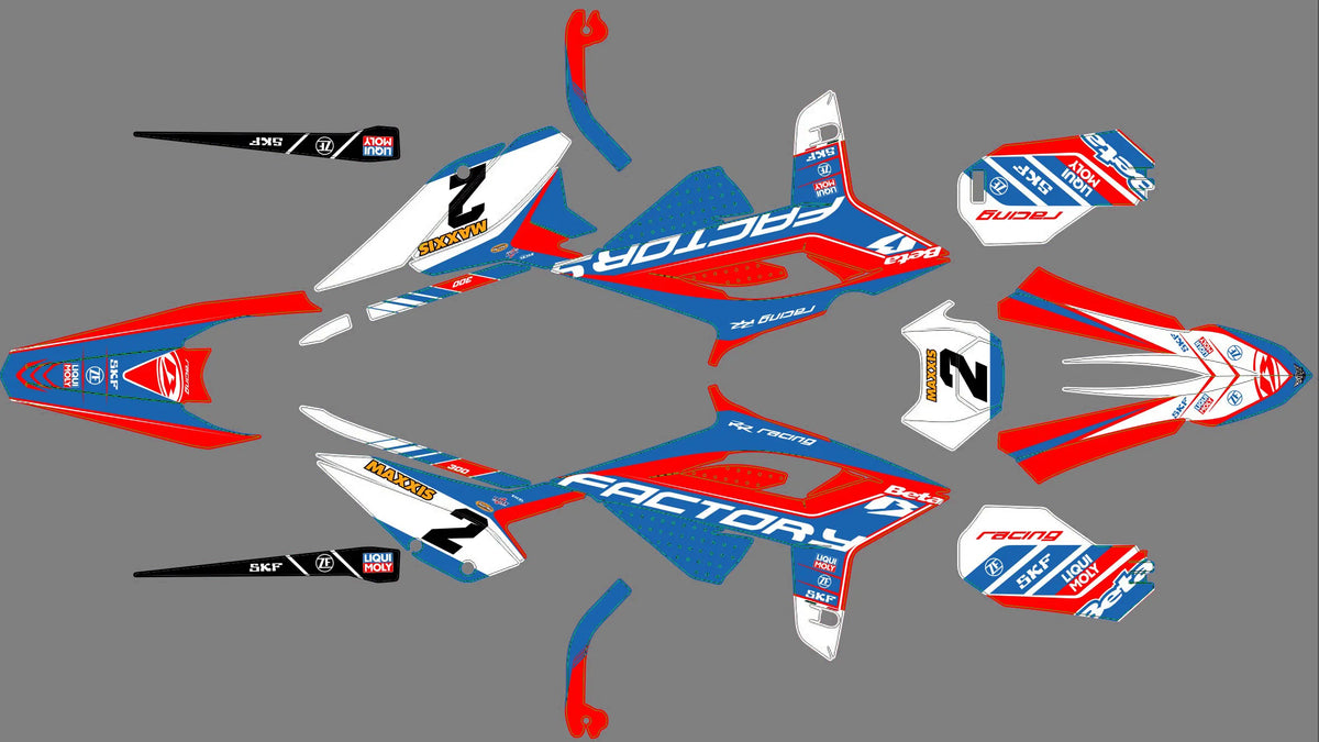 kit grafiche BETA RR Enduro 2020-2022 - TORQON TRICOLOR