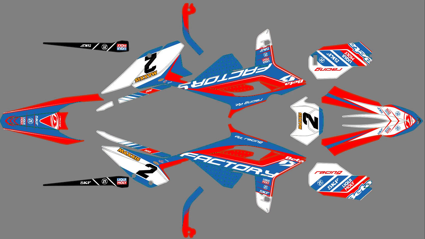 Dekor-Kit BETA RR Enduro 2020-2022 - TORQON TRICOLOR