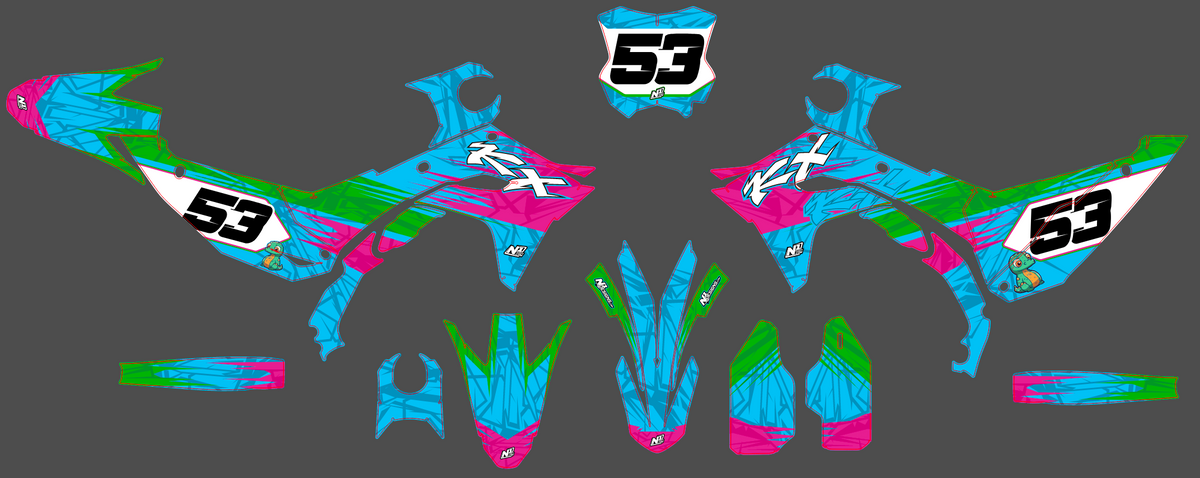 Kit Déco KAWASAKI KXF 250 2025 & KXF 450 2024-2025 - DRAVOX