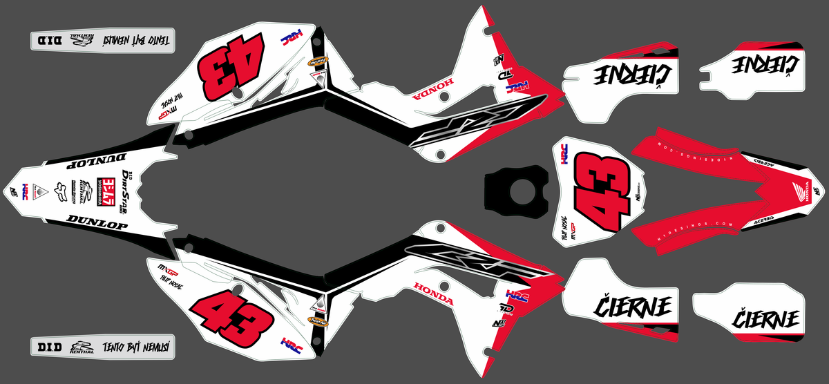 graphics kit HONDA CRF 450 2017-2020 CRF 250 2018-2021 - KRYPTIX