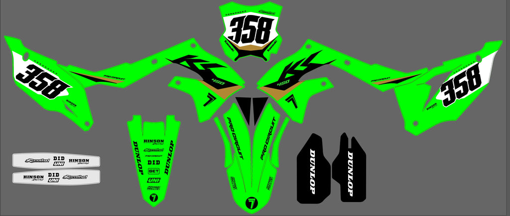 Kit Déco Kawasaki KXF 250 2021-2024 & KXF 450 2019-2023 - Aervox
