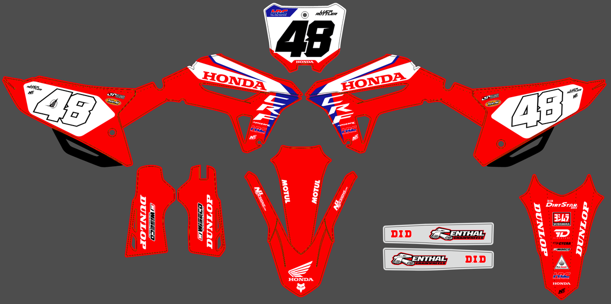Honda CRF 250 2022-2024 & CRF 450 2021-2024 graphics kit - ZYNQOR