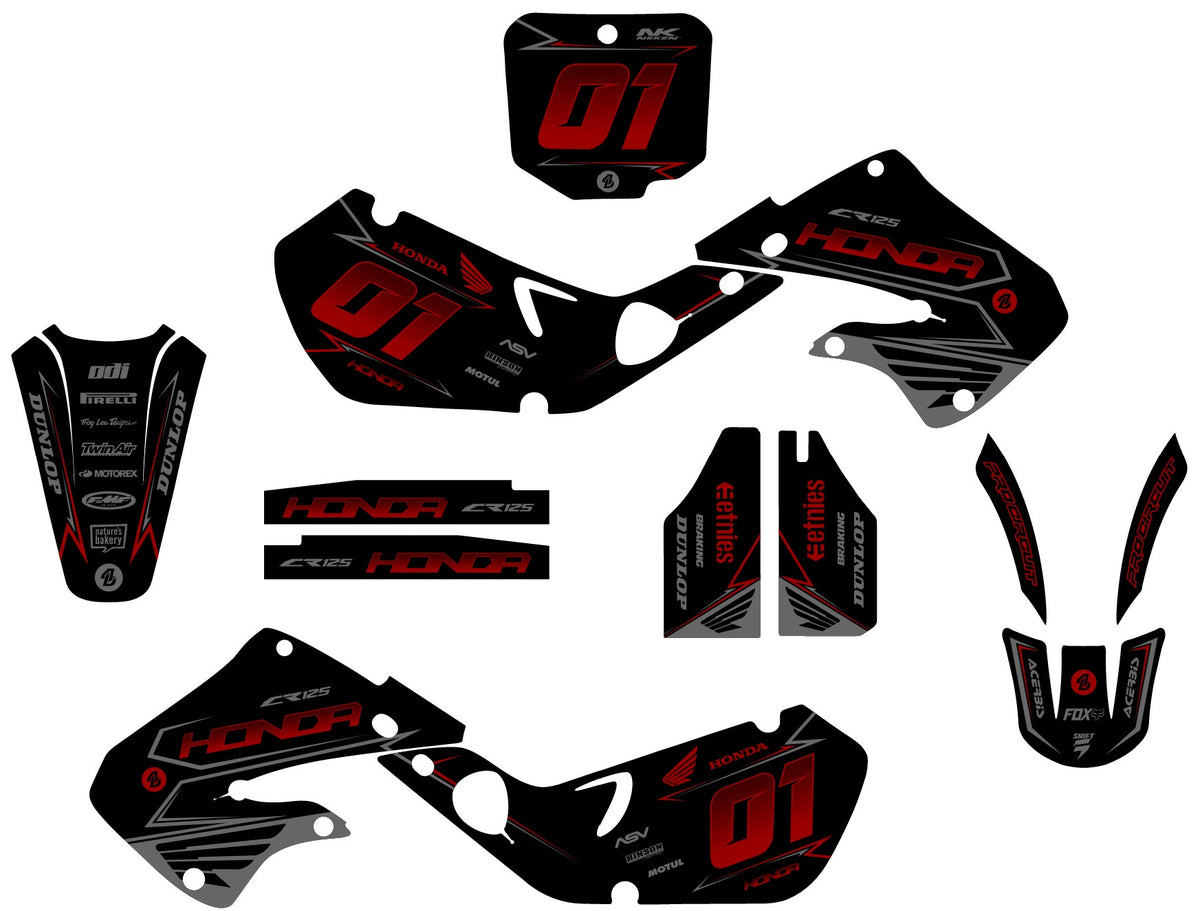 graphics kit HONDA CR 125-250 1997-1999 - GRITRON