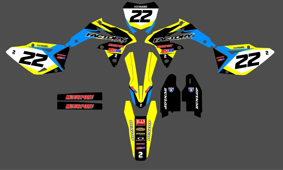 kit grafiche SUZUKI RMZ 450 2008-2017 - GRYNDX