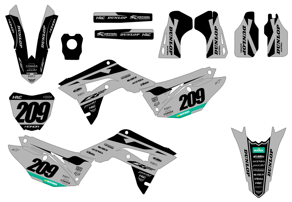 graphics kit HONDA CRF 450 2017-2020 CRF 250 2018-2021 - GRUVEX