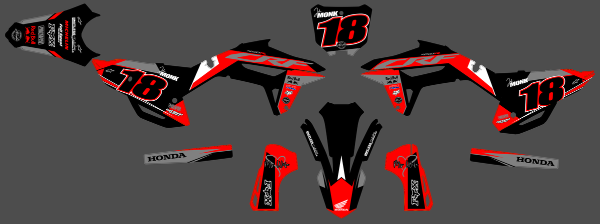 Honda CRF 250 2022-2024 & CRF 450 2021-2024 graphics kit - IGNITRO