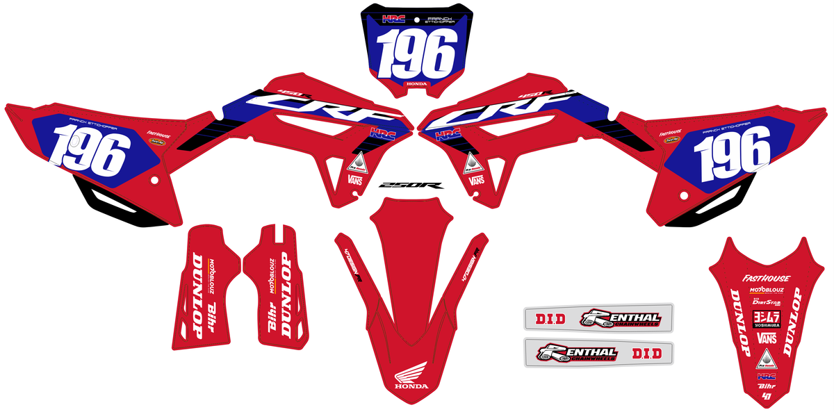 Honda CRF 250 2022-2024 & CRF 450 2021-2024 graphics kit - DRAXON