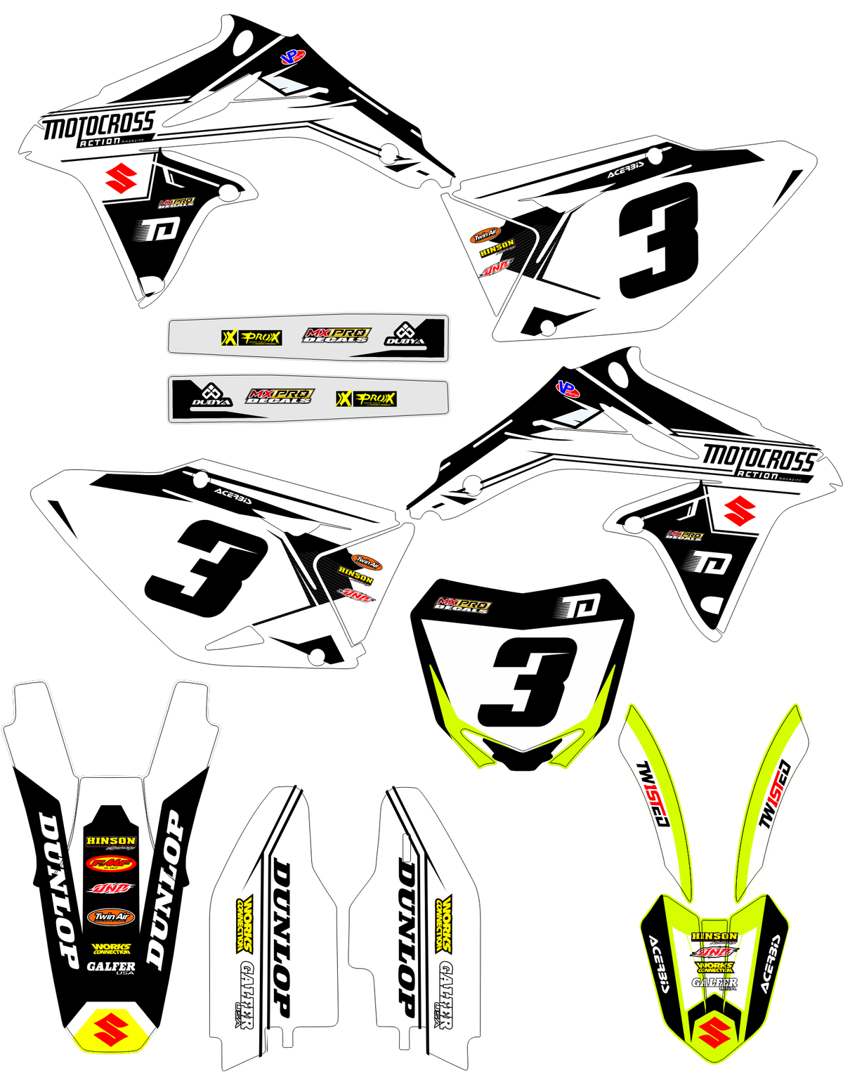 Dekor-Kit SUZUKI RMZ 250 2010-2018 - BLITZR