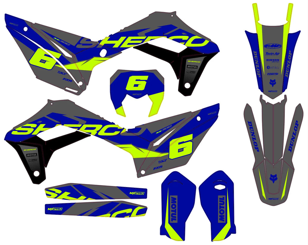 Kit déco Sherco SE SEF 2017-2023 - ZYNTRAX