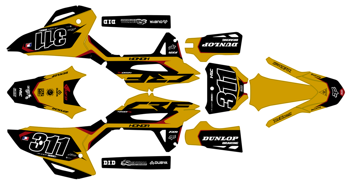 Honda CRF 250 2022-2024 & CRF 450 2021-2024 graphics kit - GRAVIX