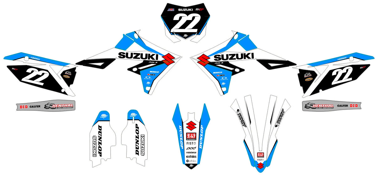 Graphics kit SUZUKI RM-Z 450 2018-2025 & RM-Z 250 2019-2023 - SKORCH