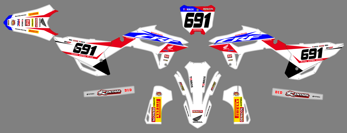 Honda CRF 250 2022-2024 & CRF 450 2021-2024 graphics kit - ZOLTRIX