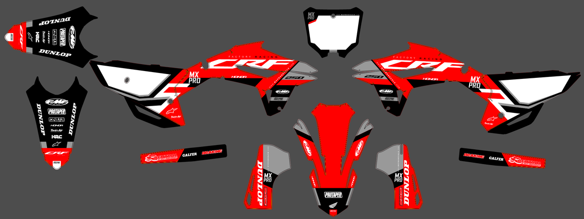 Honda CRF 250 2022-2024 & CRF 450 2021-2024 graphics kit - ZYPHON