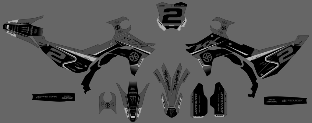 Kit Déco KAWASAKI KXF 250 2025 & KXF 450 2024-2025 - VORAXIS