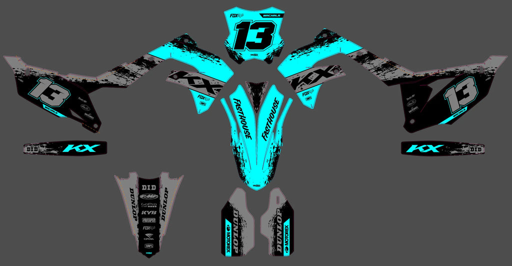 Kit Déco Kawasaki KXF 250 2021-2024 & KXF 450 2019-2023 - Fluxora