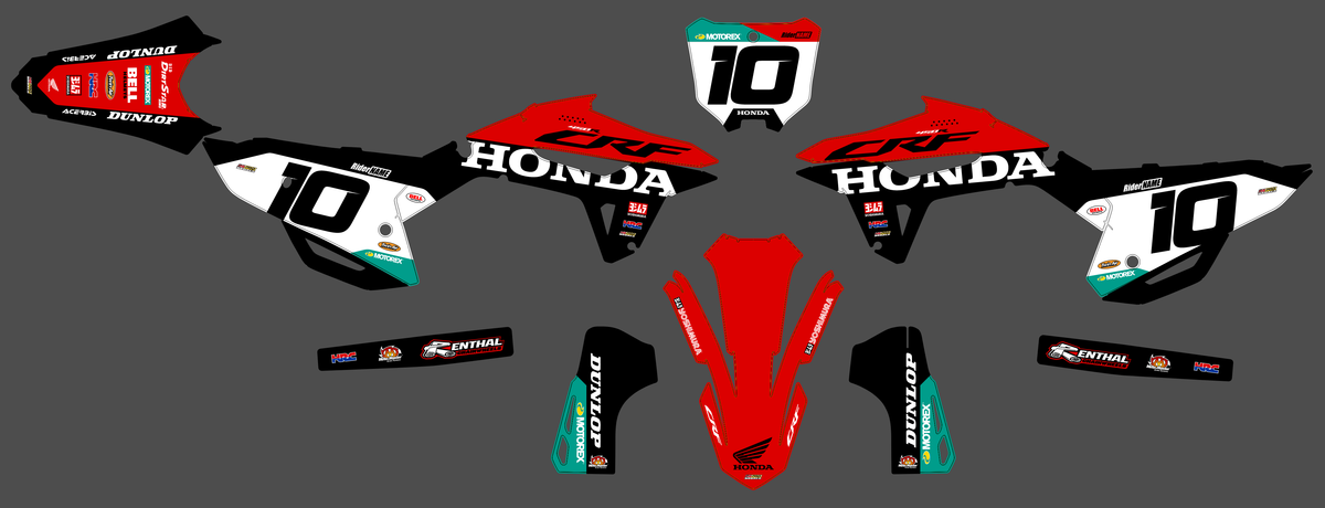 Honda CRF 250 2022-2024 & CRF 450 2021-2024 graphics kit - DRAXON