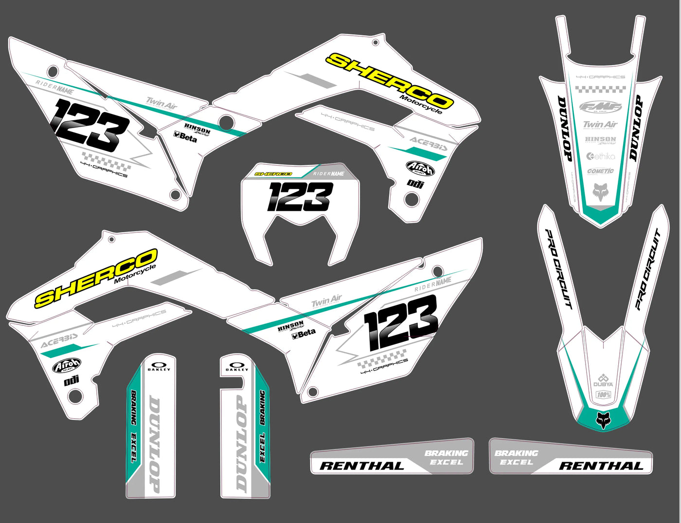 Dekor-Kit Sherco SE SEF 2017-2024 - VORTRAX