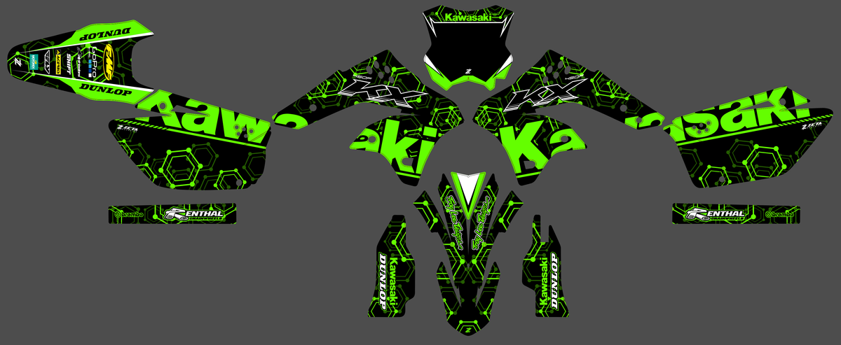 Dekor-Kit KAWASAKI KXF 450 2006-2008 - VORXEN