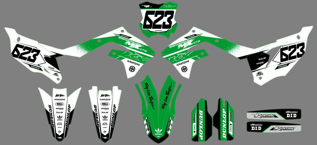 Kit Déco Kawasaki KXF 250 2021-2024 & KXF 450 2019-2023 - Zyndox