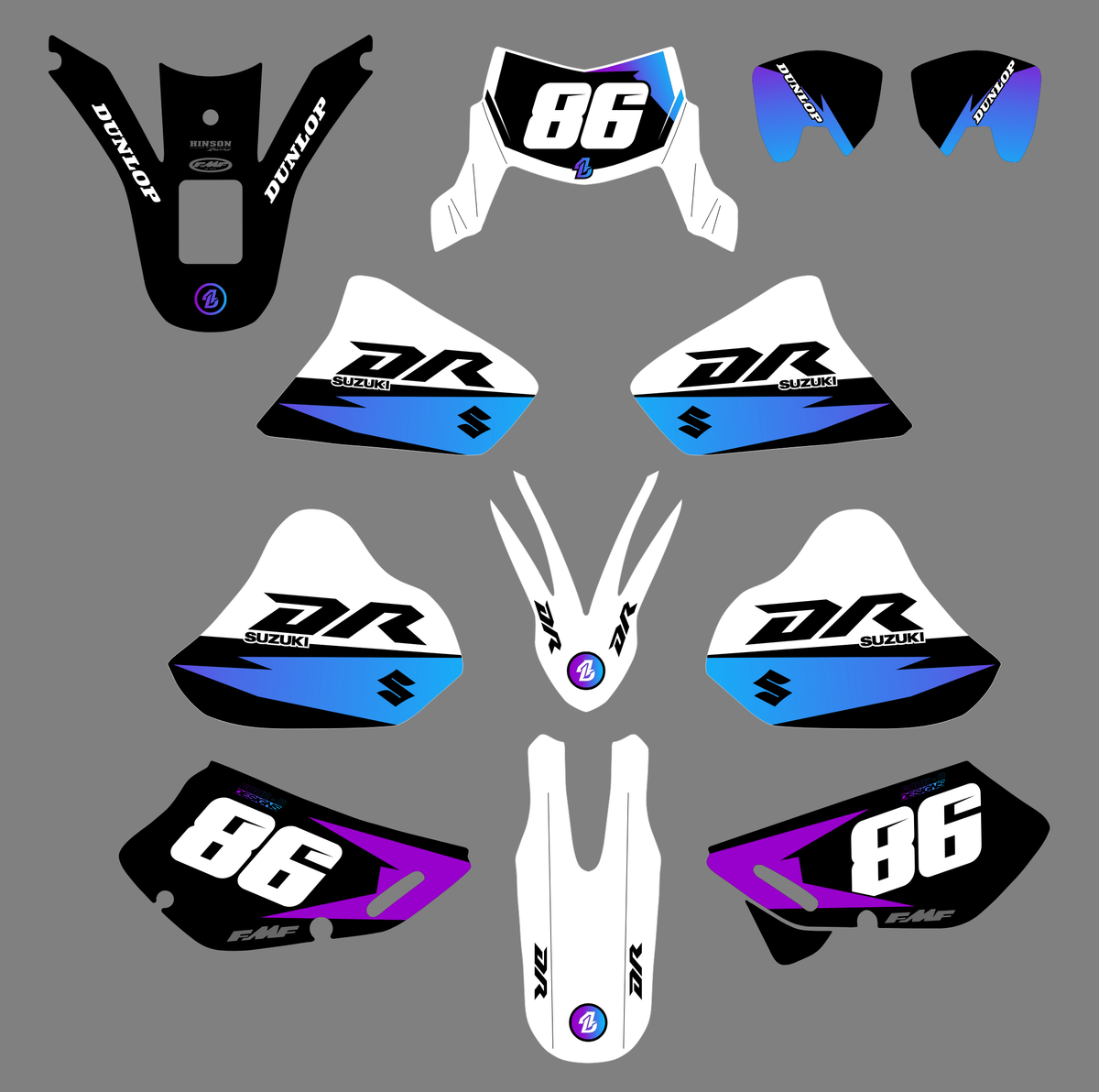 kit grafiche SUZUKI DR 650 1996-2025 - VOLTRIX