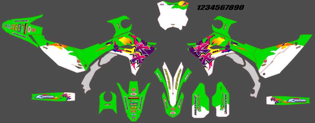 Kit Déco KAWASAKI KXF 250 2025 & KXF 450 2024-2025 - VEXTOR