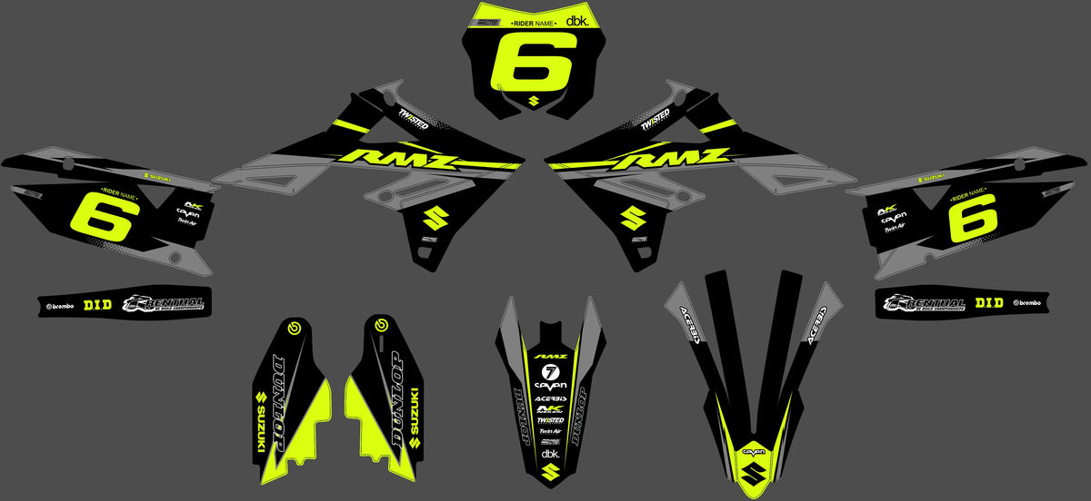 graphics kit SUZUKI RM-Z 450 2018-2025 & RM-Z 250 2019-2023 - IGNITIX