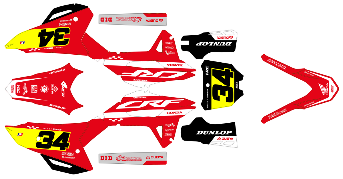 Honda CRF 250 2022-2024 & CRF 450 2021-2024 graphics kit - GRAVIX