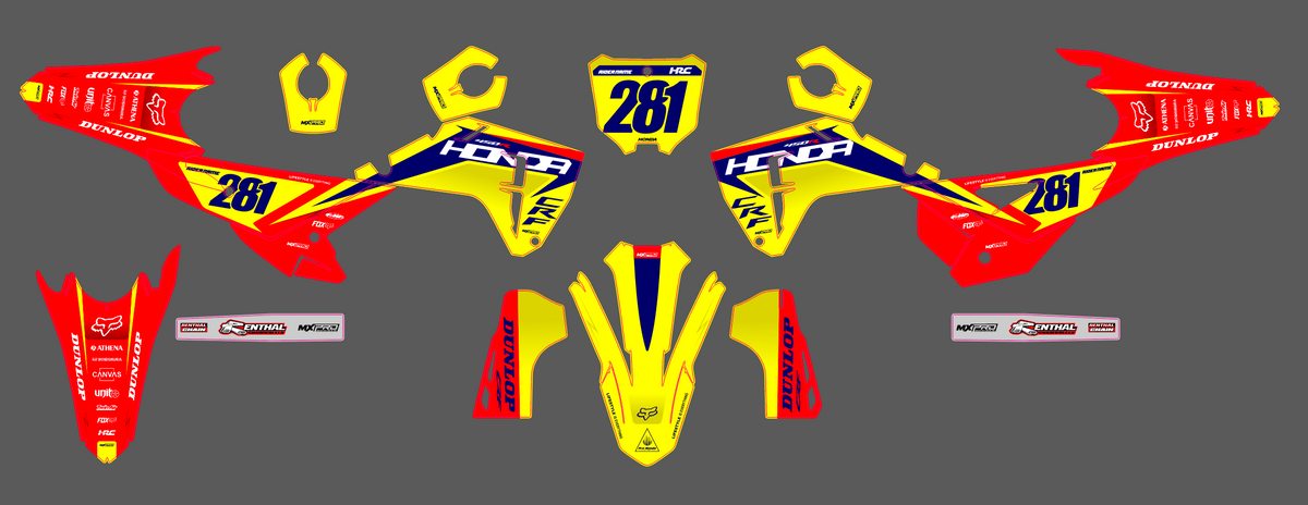 HONDA CRF 250 & CRF 450 2025-2026 graphics kit - ZYNTRIX