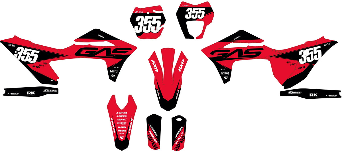 GASGAS EC / EC-F / MC / MC-F 2020-2023 graphics kit - ZYNTRIX