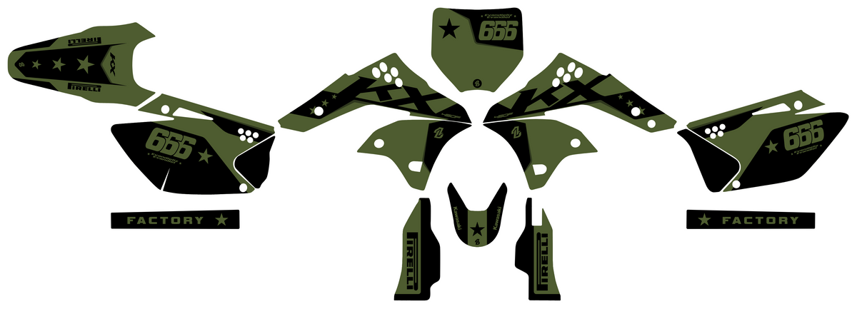 Dekor-Kit KAWASAKI KXF 450 2006-2008 - ADRENIX
