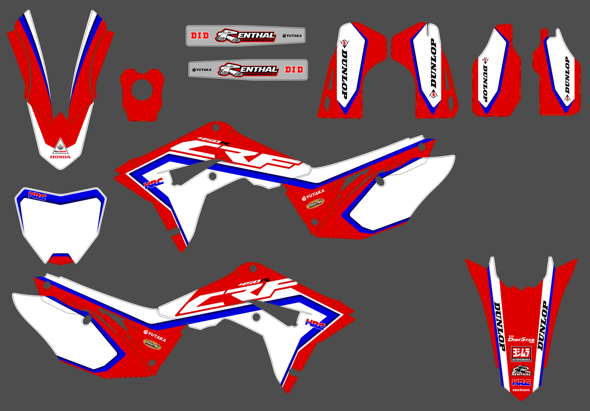 graphics kit HONDA CRF 450 2017-2020 CRF 250 2018-2021 - THRUX