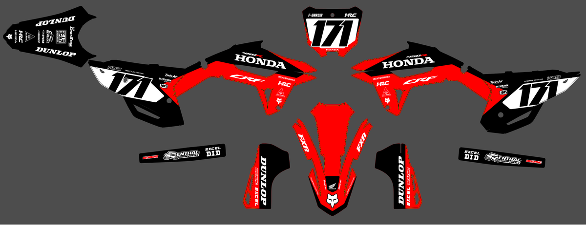 Honda CRF 250 2022-2024 & CRF 450 2021-2024 graphics kit - SKORCHX
