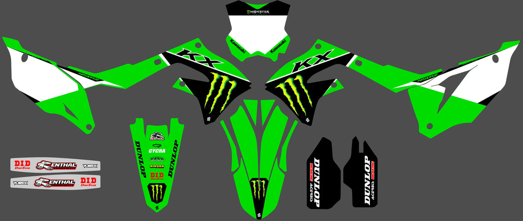Kit Déco Kawasaki KXF 250 2021-2024 & KXF 450 2019-2023 - Vorvex