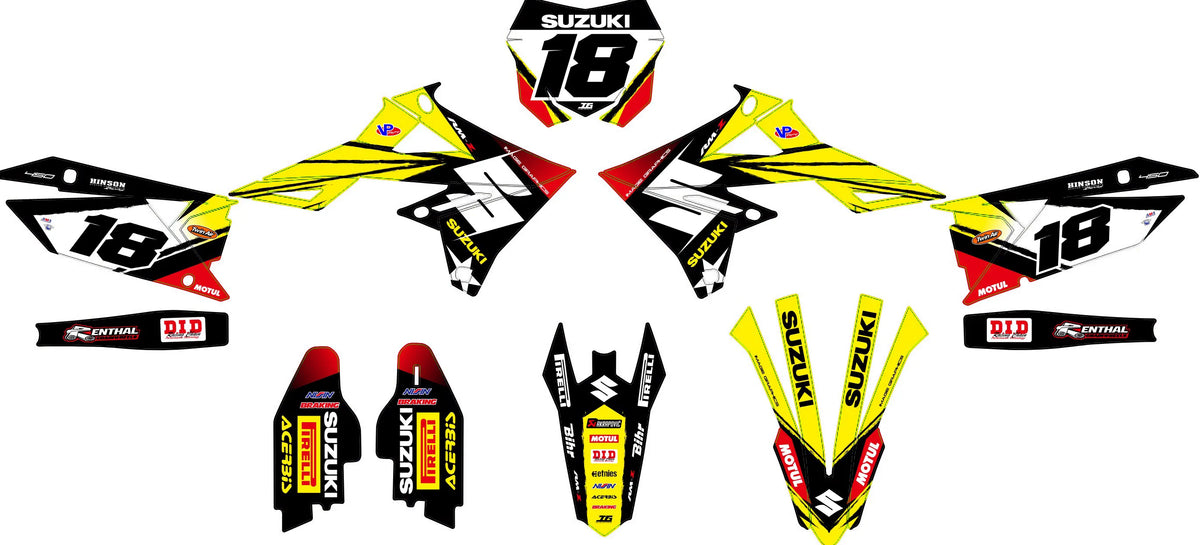kit grafiche SUZUKI RM-Z 450 2018-2025 & RM-Z 250 2019-2023 - ZYNTRIX