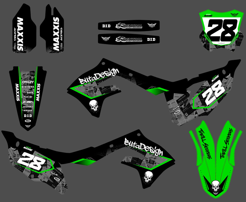 Kit Déco Kawasaki KXF 250 2021-2024 & KXF 450 2019-2023 - Ryvox