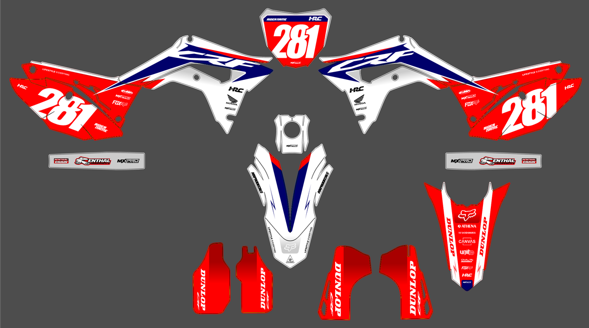 graphics kit HONDA CRF 450 2017-2020 CRF 250 2018-2021 - NITRIX
