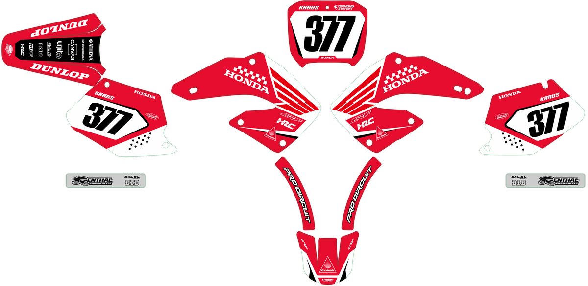 graphics kit HONDA CR 125-250 2000-2001 - STRYKR